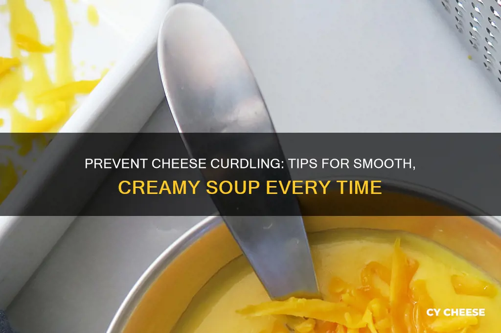how do you keep cheese from curdling in soup