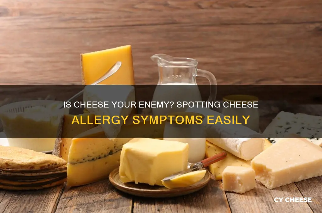 how do you know if you are allergic to cheese