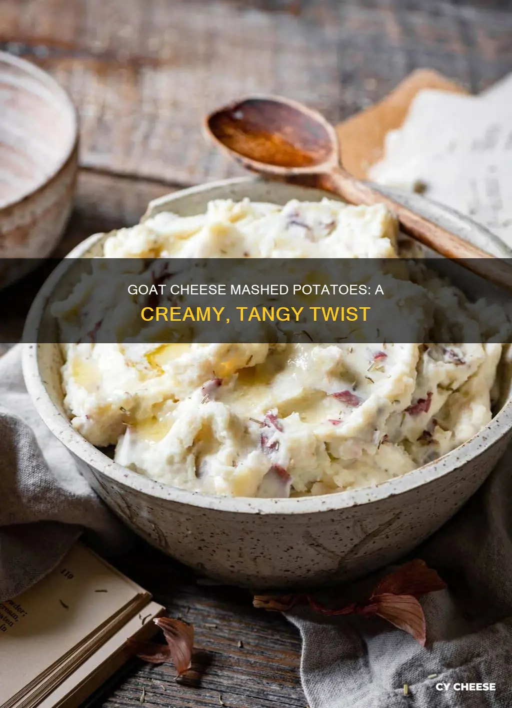 how do you mix goat cheese in mashed potatoes