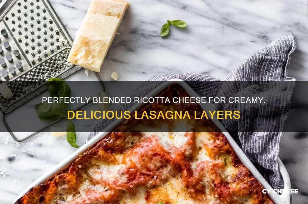 how do you mix ricotta cheese for lasagna