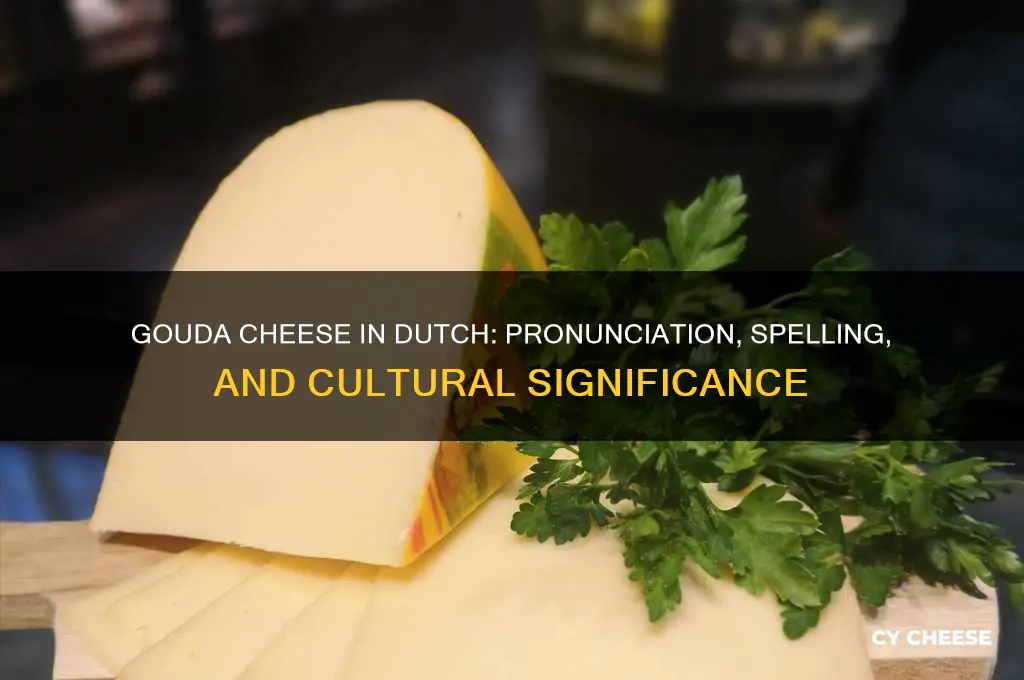 how do you say gouda cheese in dutch