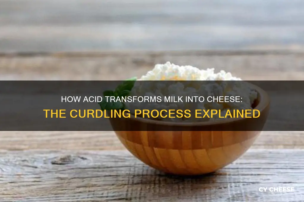 how does acid curdle cheese