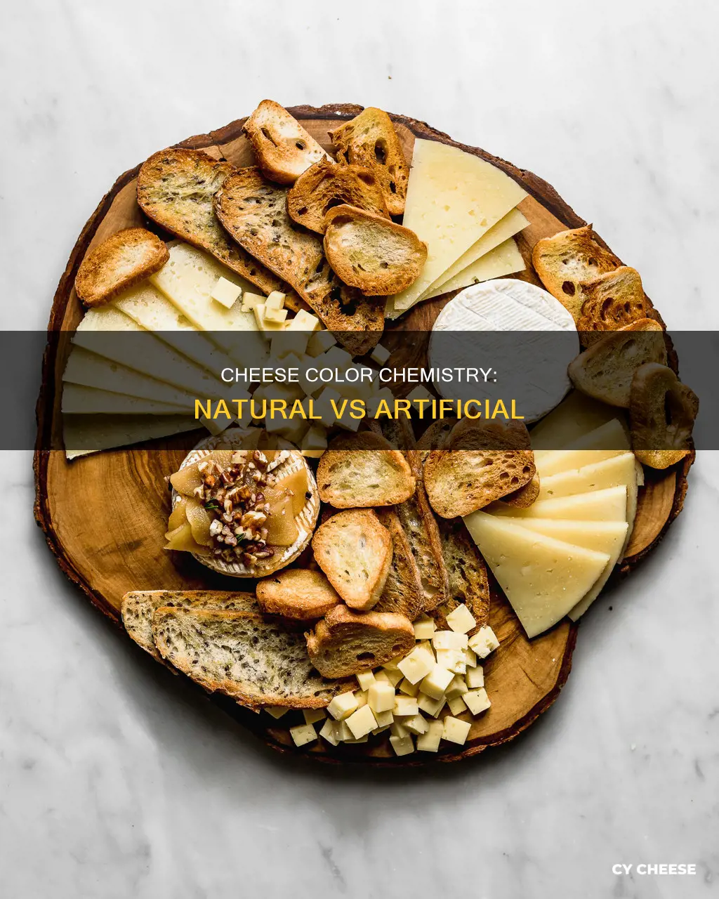 how does cheese get its color