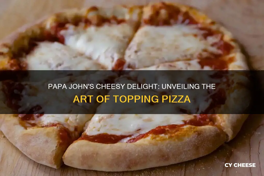 how does papa johns put cheese on their pizza