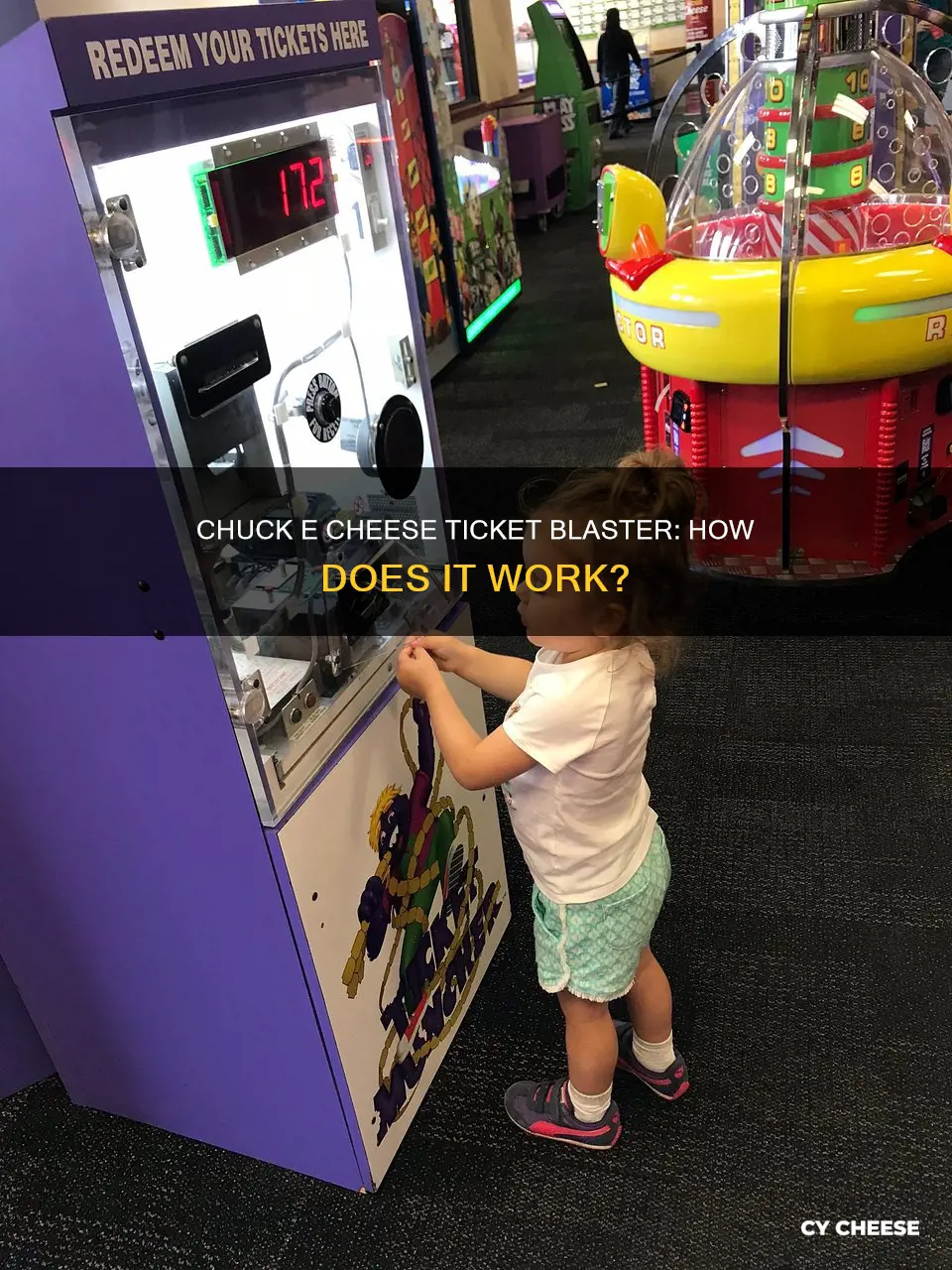 how does the chuck e cheese ticket machine work