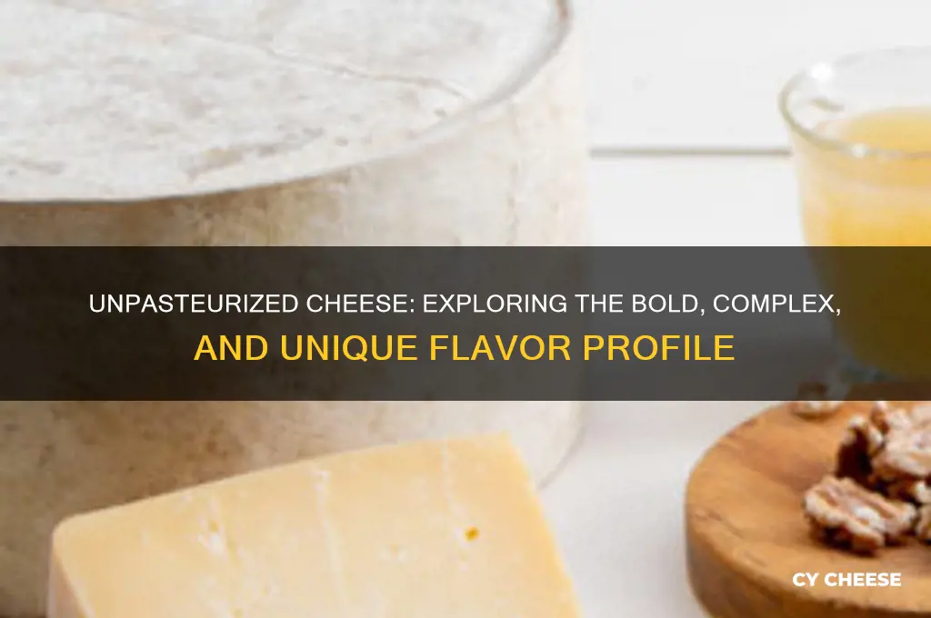 how does unpasteurized cheese taste