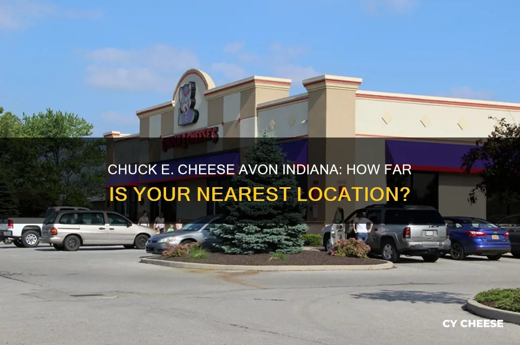 how far am i from chuckie cheese avon indiana
