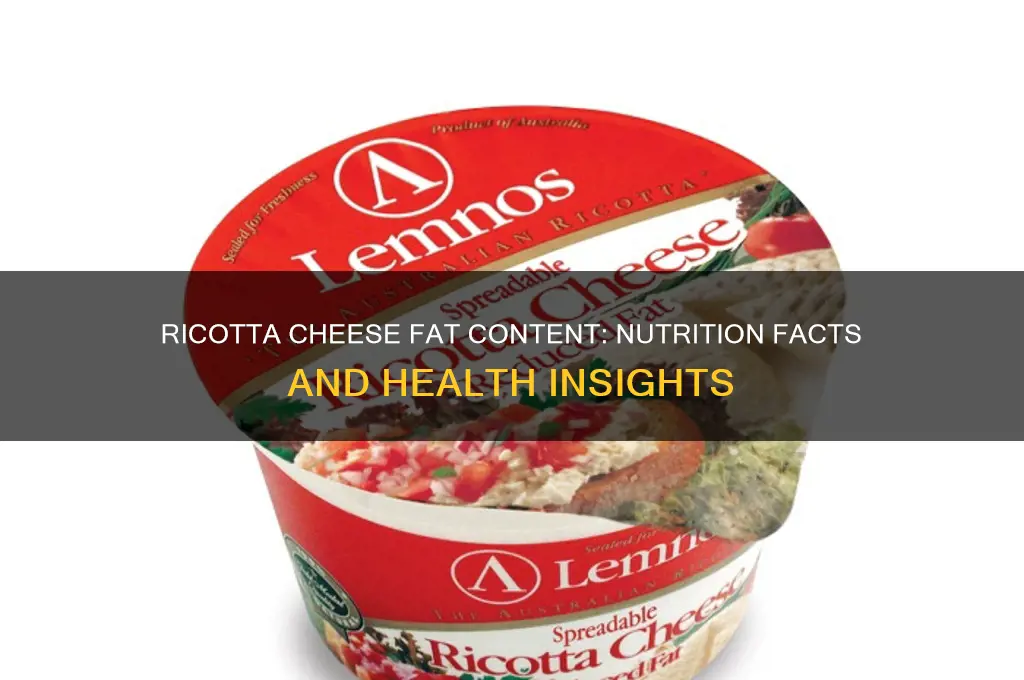 how fat is ricotta cheese