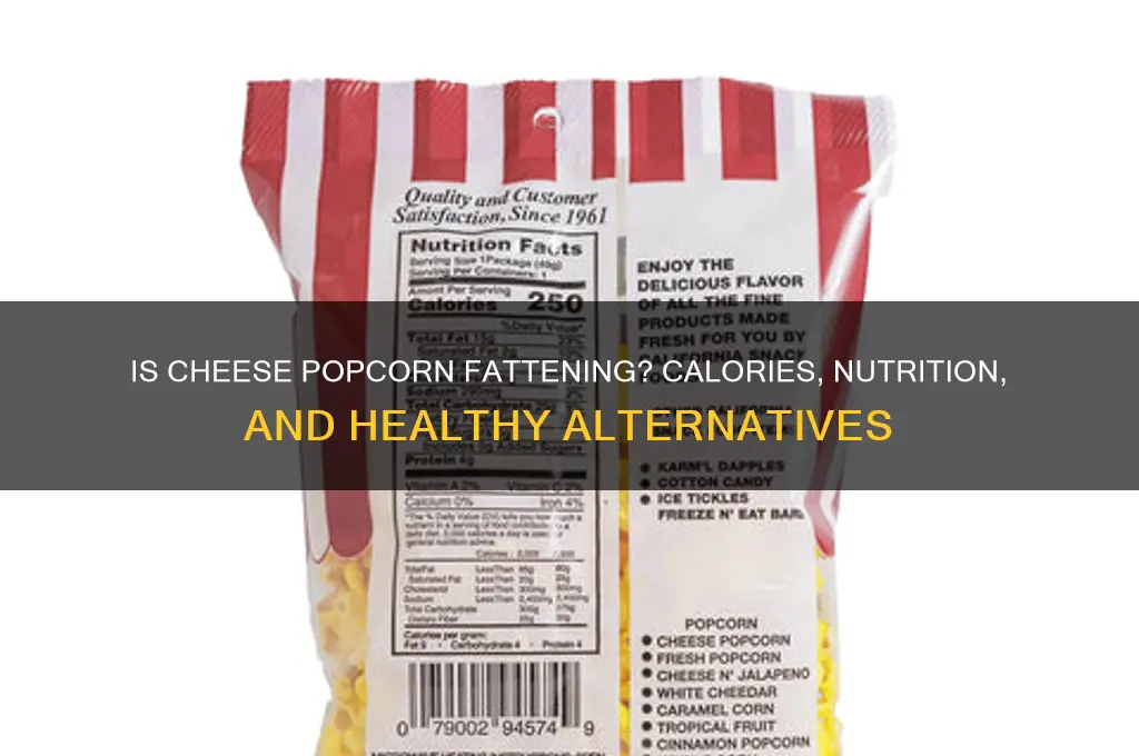 how fattening is cheese popcorn