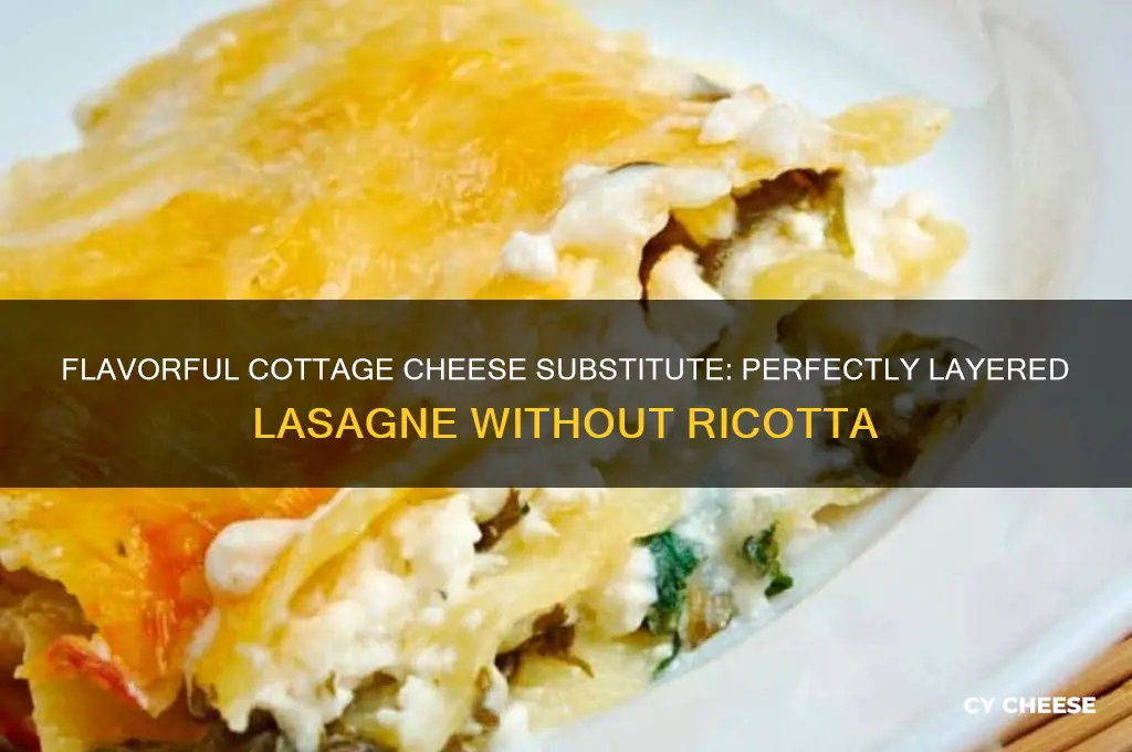 how flavor cottage cheese in place ricotta lasagne