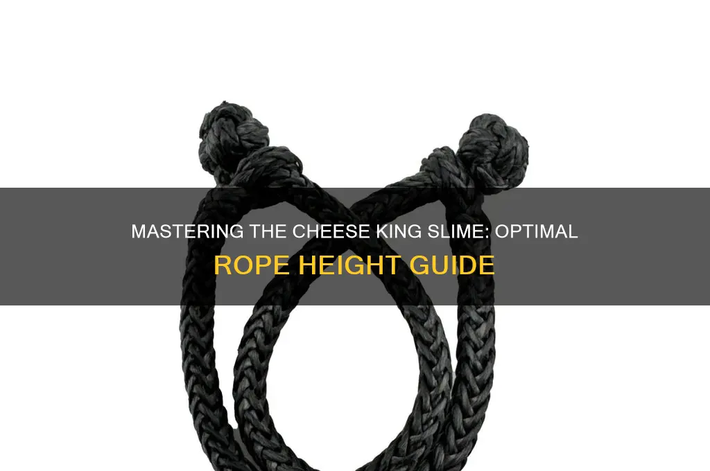 how high of a rope to cheese king slime