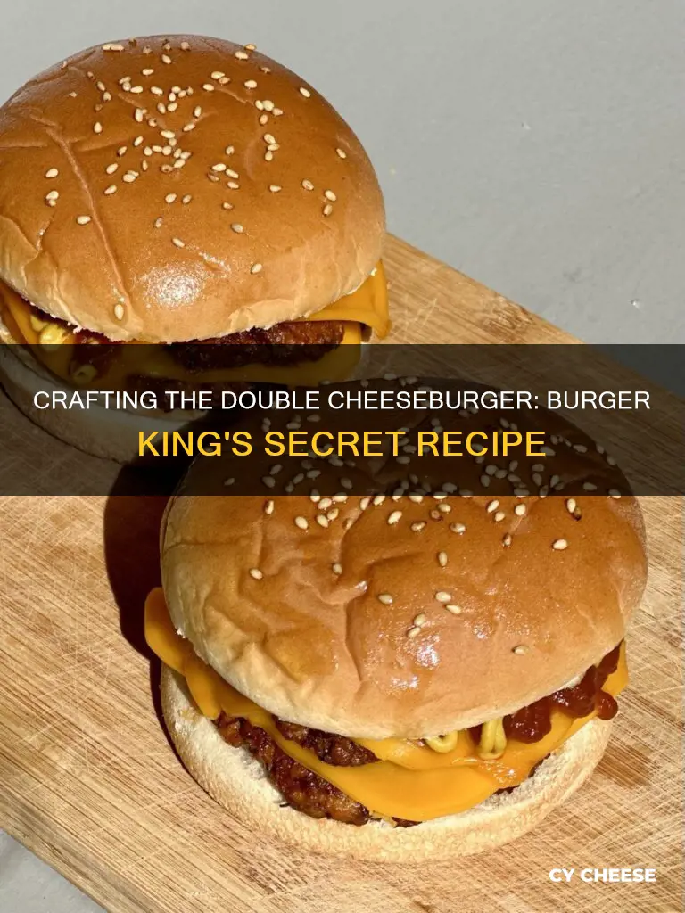 how is a double cheese burger made at burger king