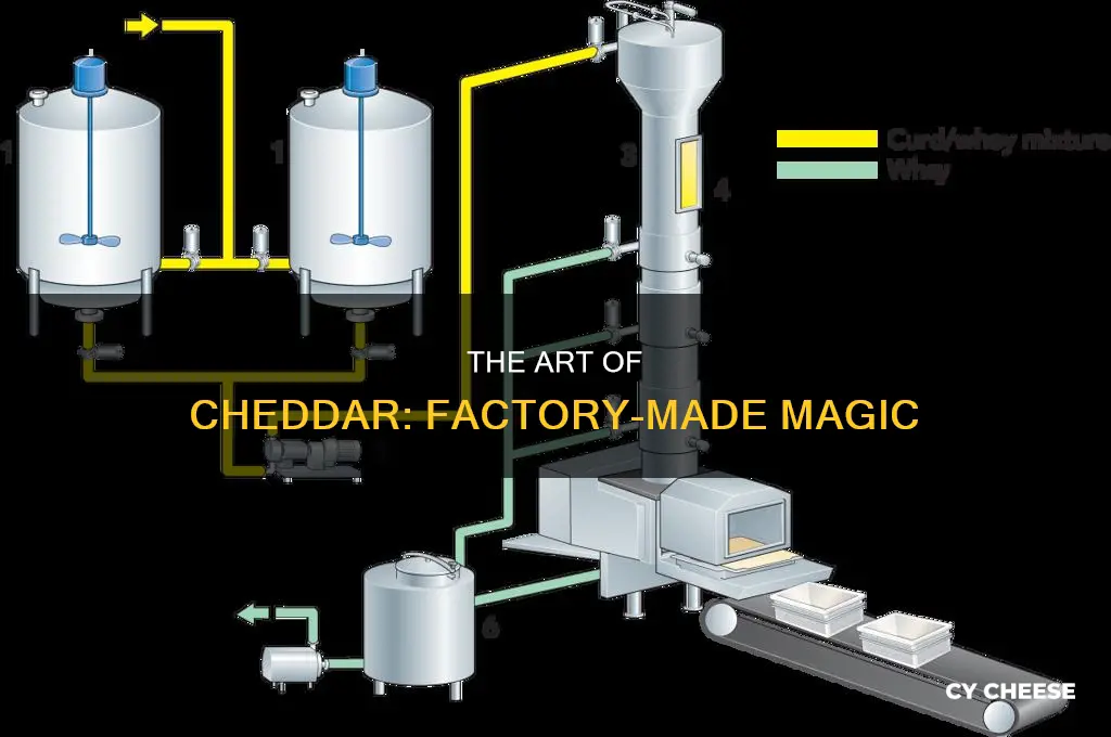 how is cheddar cheese made in a factory