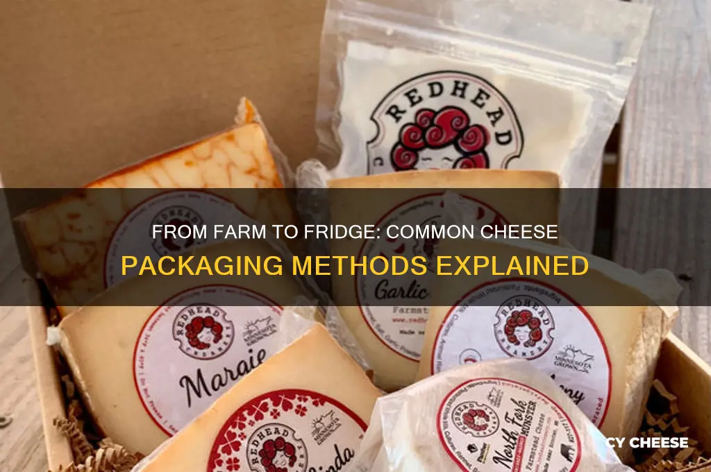 how is cheese usually packaged from a farm