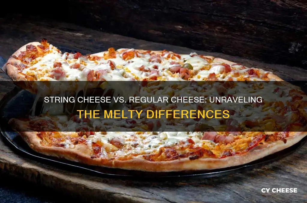 how is string cheese different from regular cheese