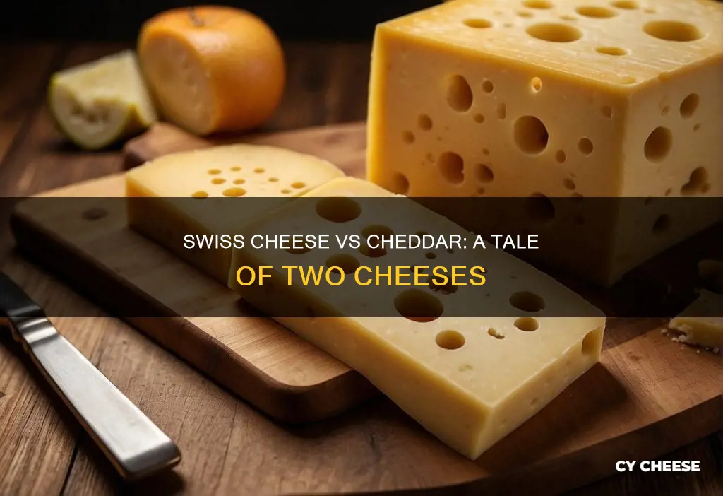 how is swiss cheese different from cheddar