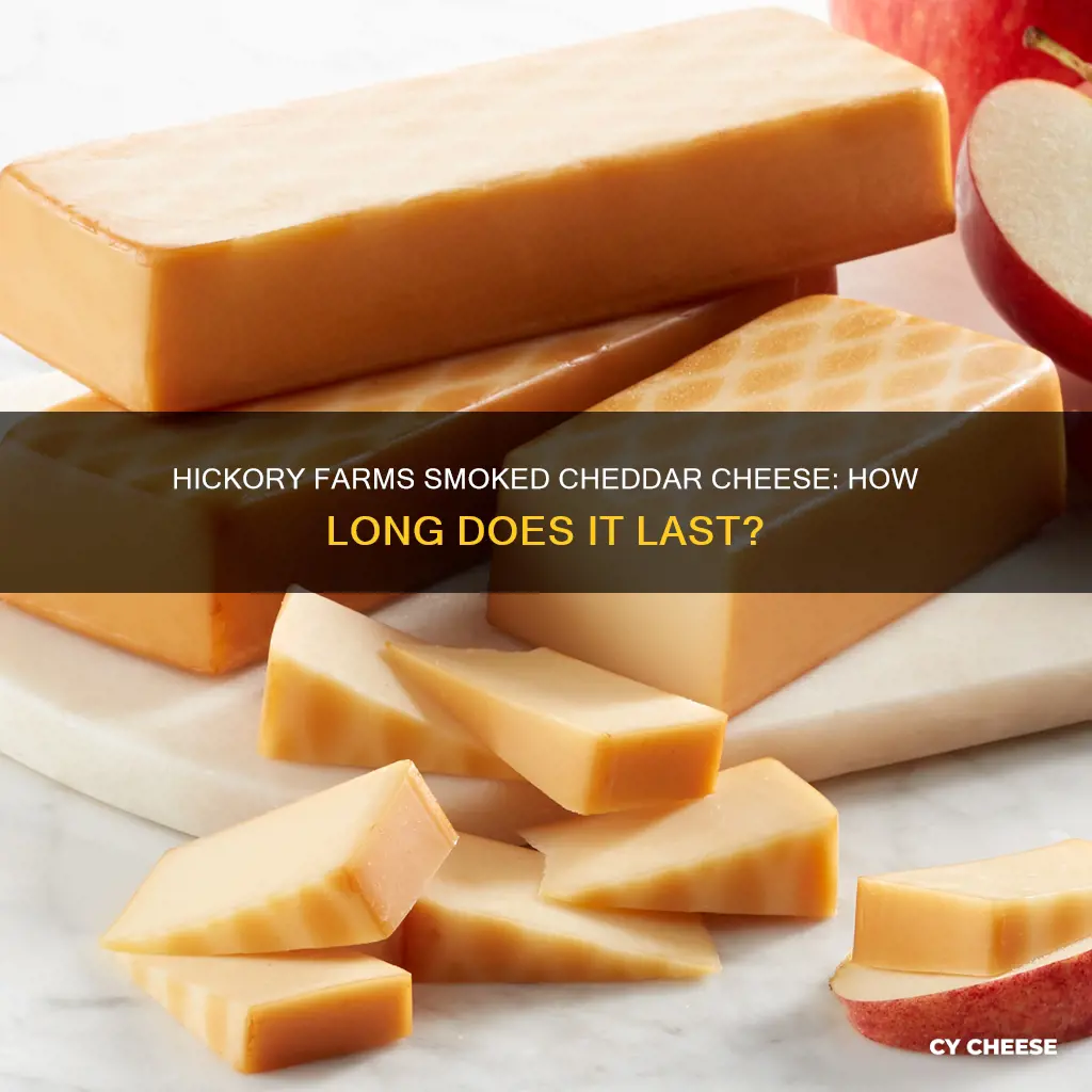 how long after open is hickory farms smoked cheddar cheese