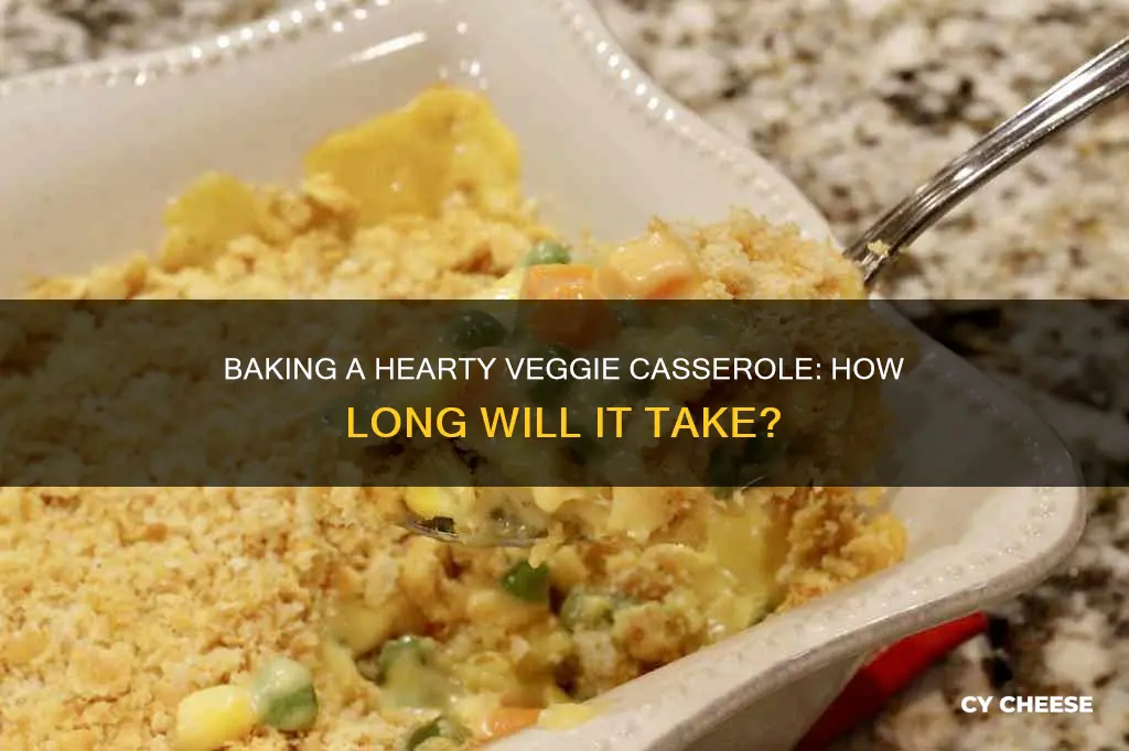 how long bake frozen veggatable cheese cassarole