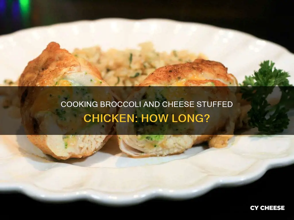 how long do i cook broccoli and cheese stuffed chicken