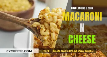 Macaroni and Cheese: Cooking Time Perfection