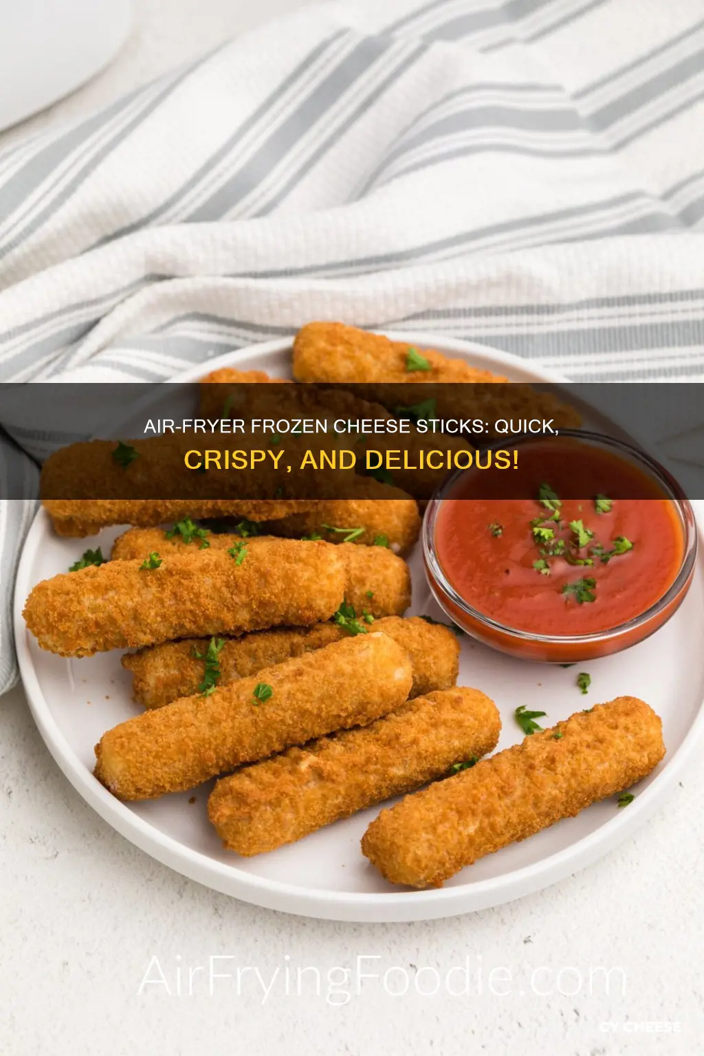 how long do you airfry frozen cheese sticks