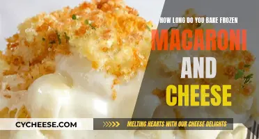 Mac and Cheese: Baking Time for Frozen Delights