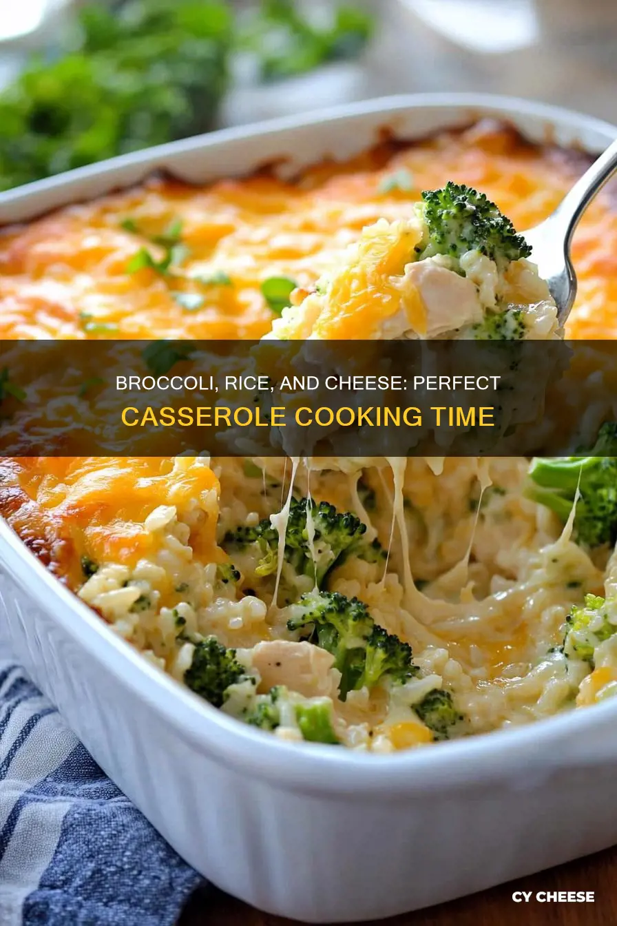 how long do you cook broccoli rice and cheese casserole