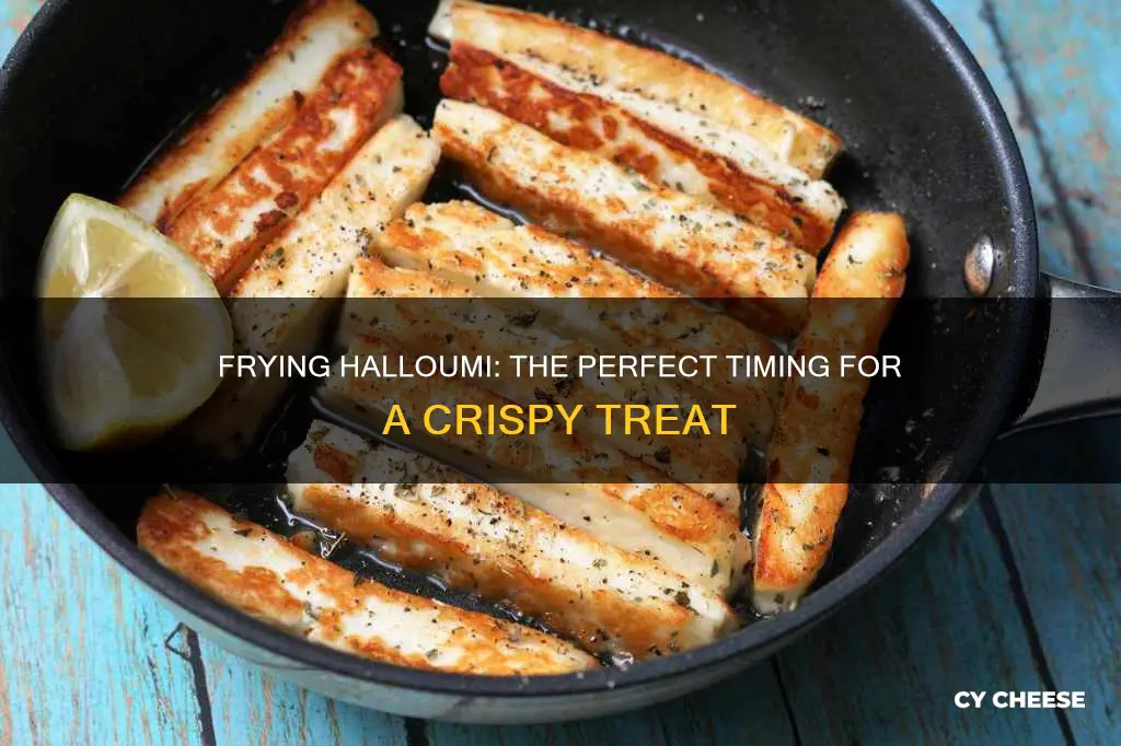 how long do you fry halloumi cheese for