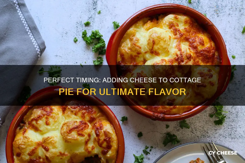 how long do you put cheese on cottage pie