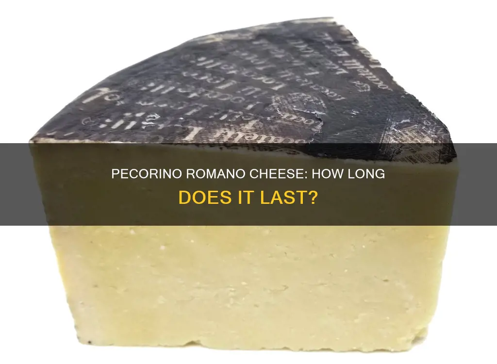 how long does a block of pecorino romano cheese