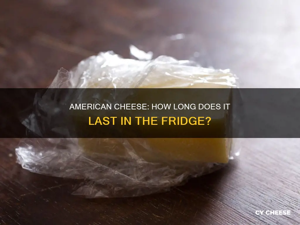 how long does american cheese wrapped last in fridge