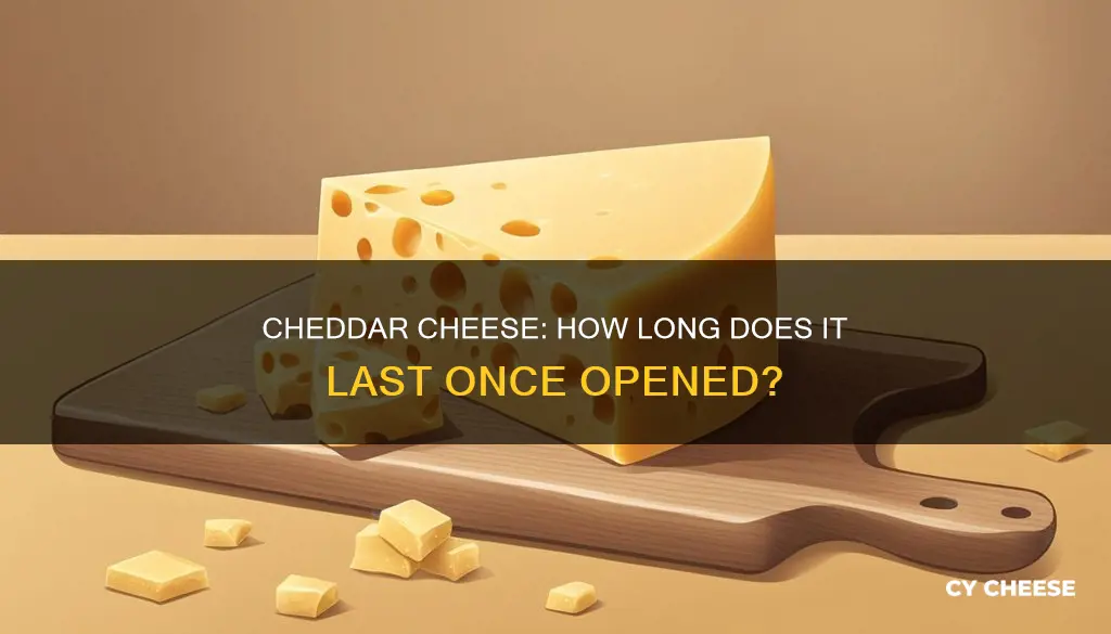 how long does cheddar cheese last after opened