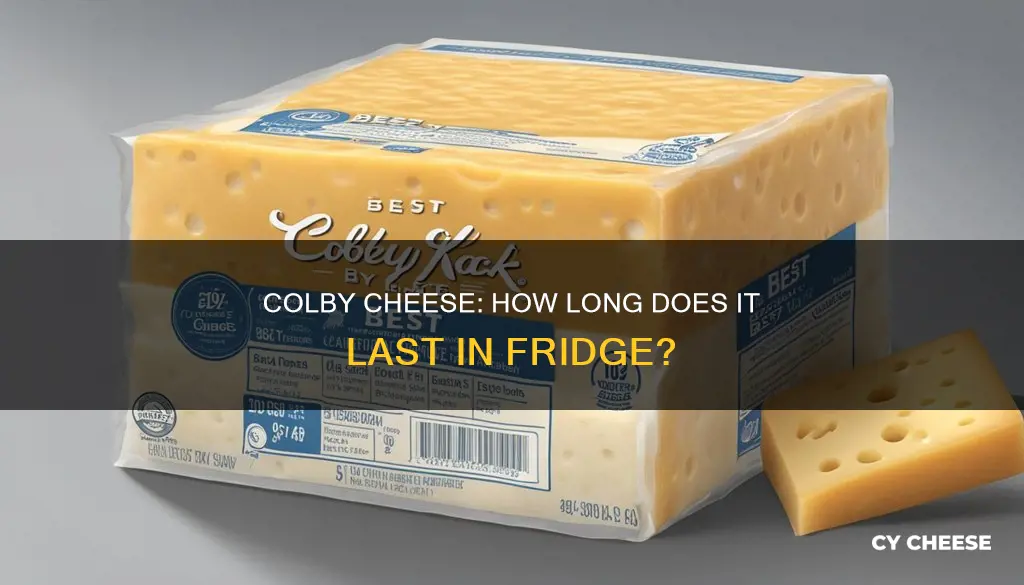 how long does colby cheese lasat in fridge after opening