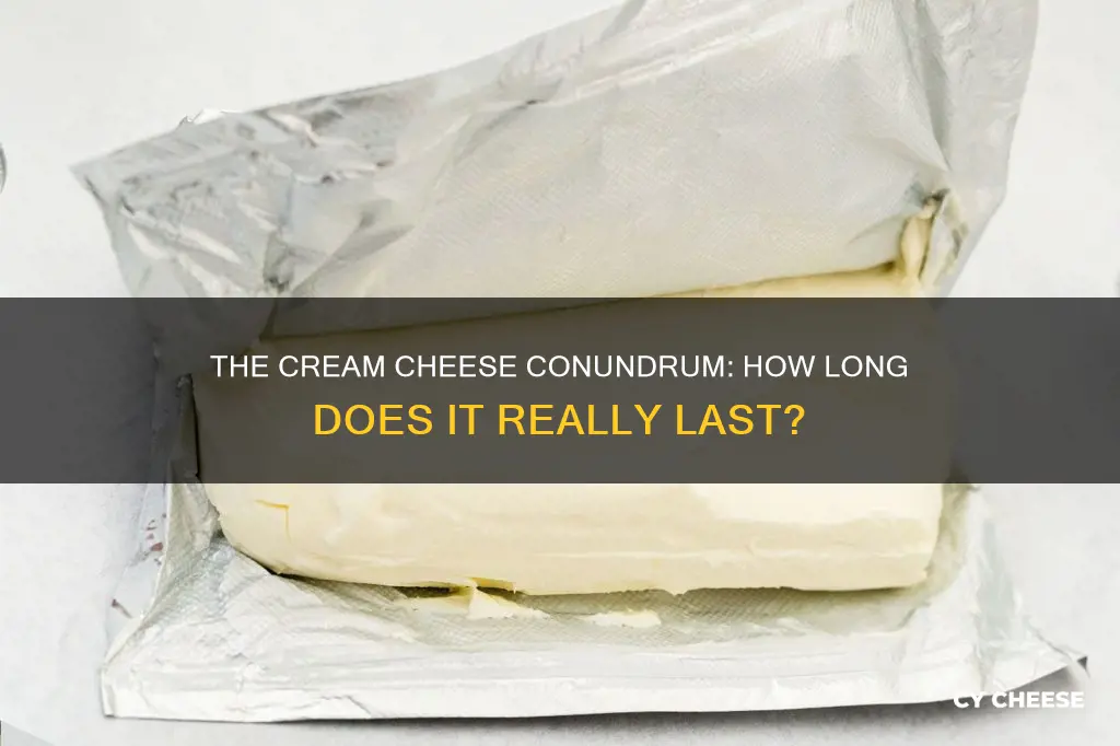 how long does crean cheese last