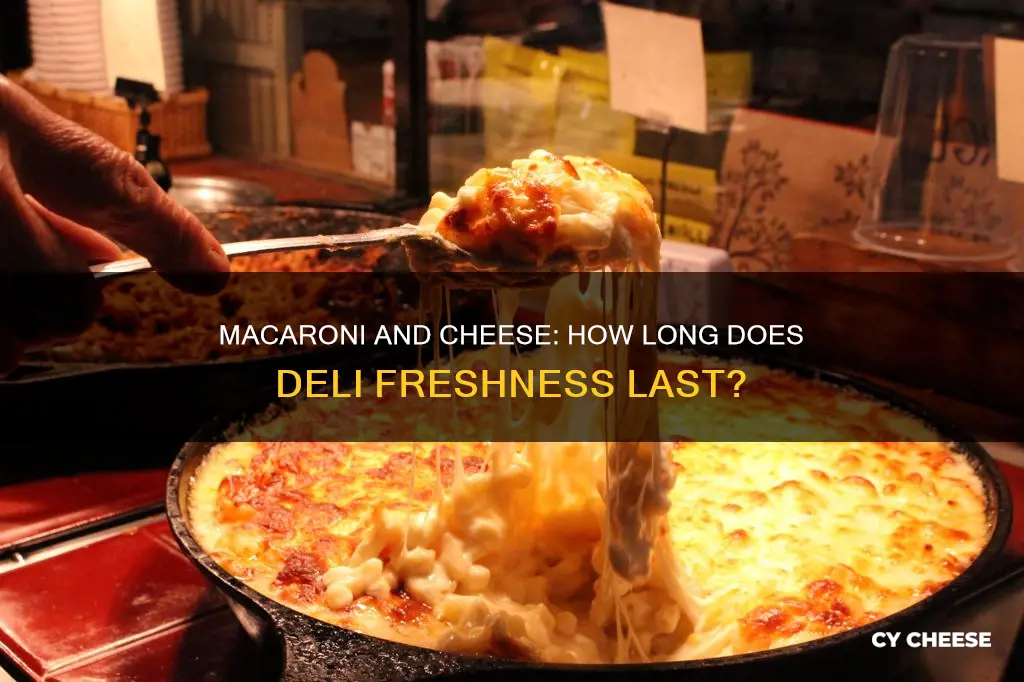 how long does deli macaroni and cheese last