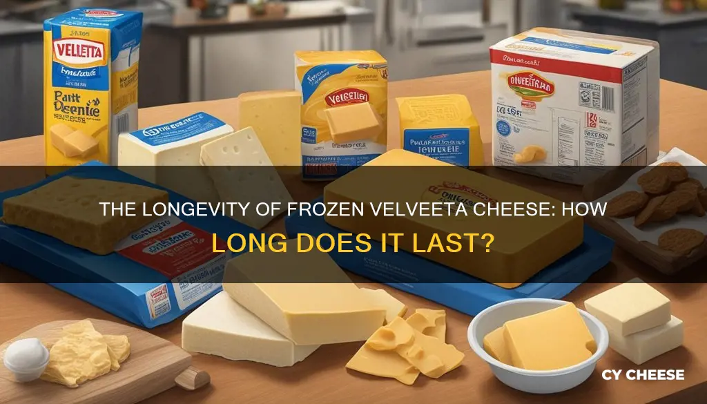 how long does frozen velveeta cheese last