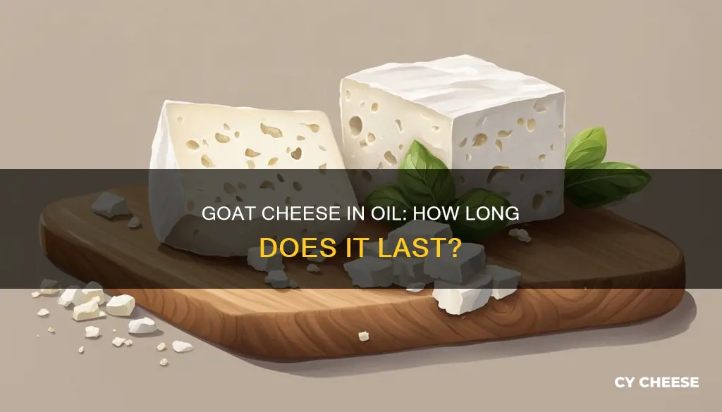 how long does goats cheese in oil last