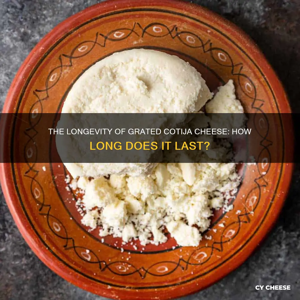 how long does grated cotija cheese last