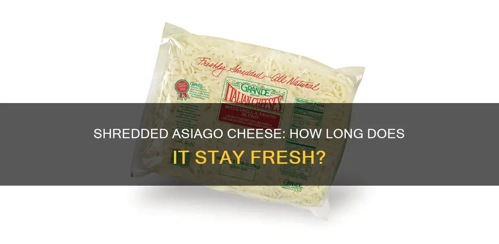 how long does shredded asiago cheese last