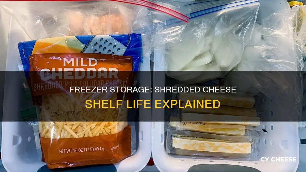 how long does shredded cheese last in freezer