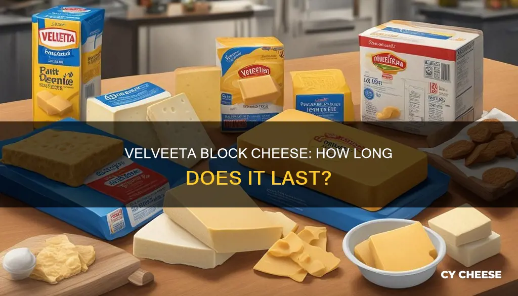 how long does velveeta block cheese last