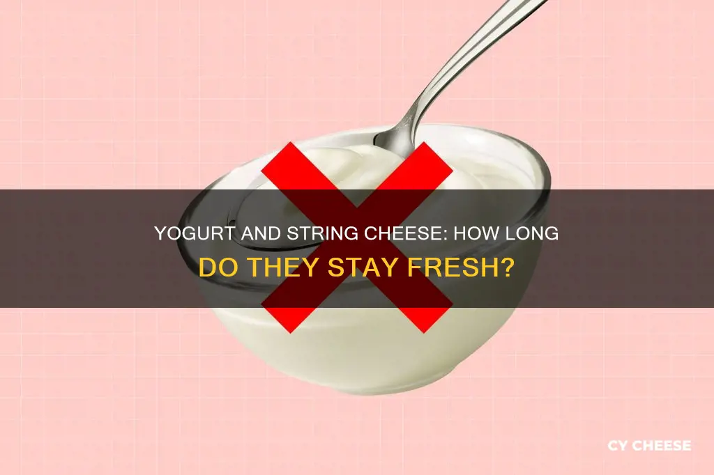 how long does yogurt and string cheese last