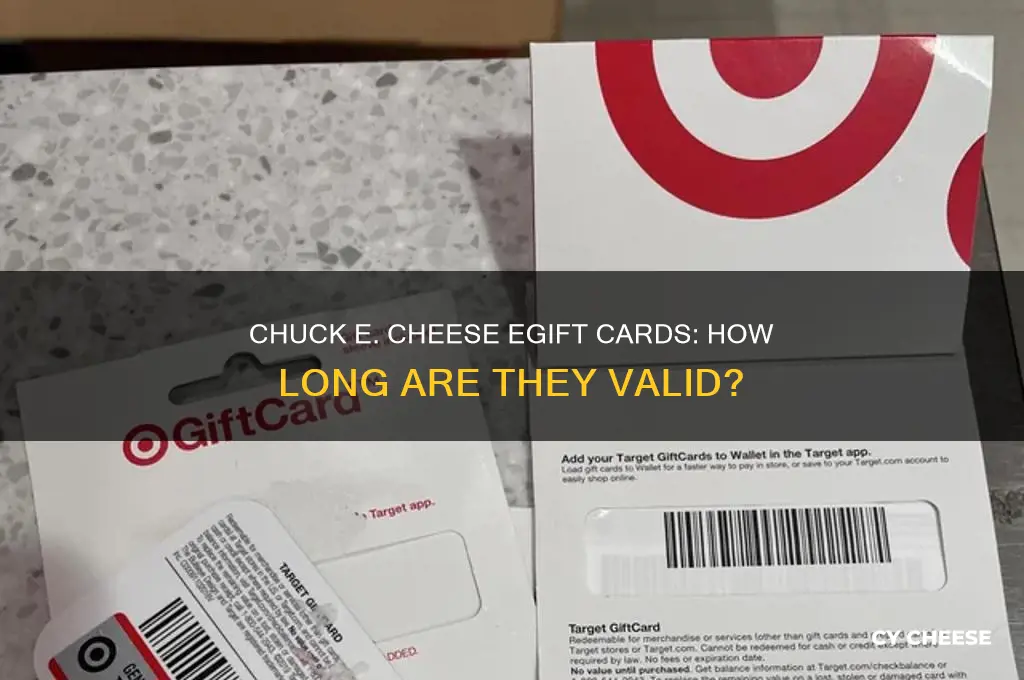 how long is a chuckie cheese egift card good for