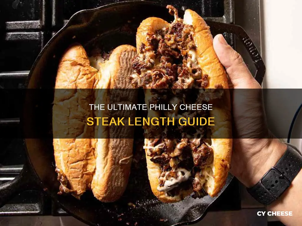 how long is a standard philadelphia cheese steak