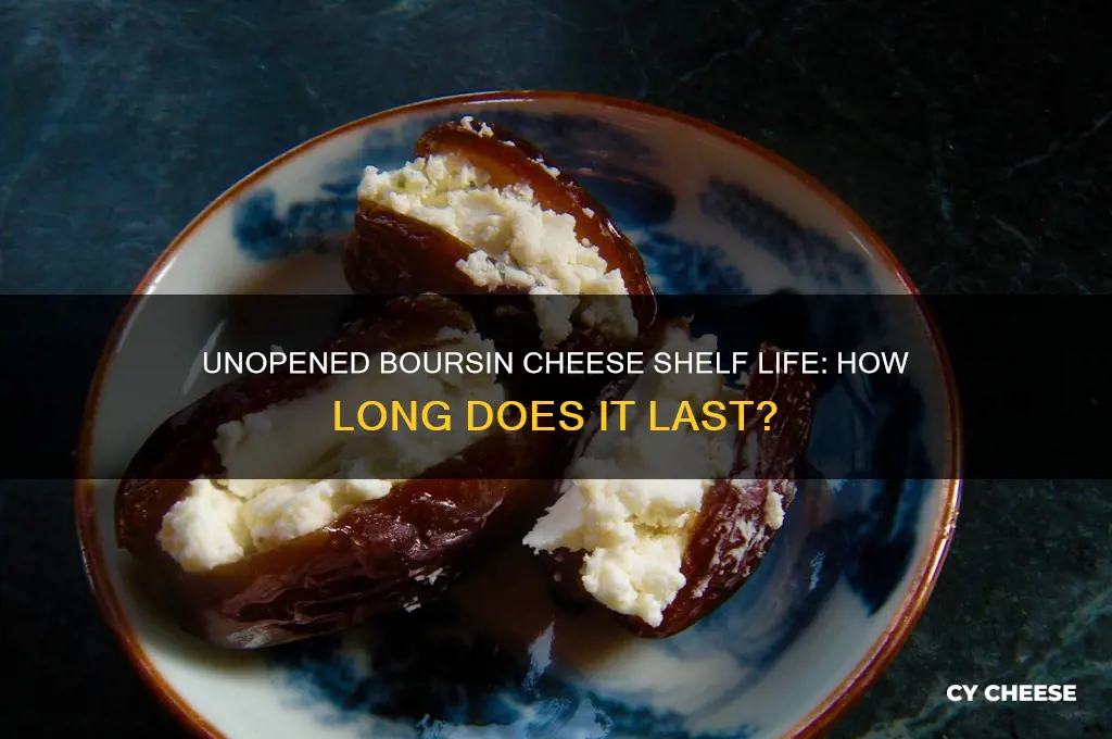 how long is boursin cheese good for unopened in fridge