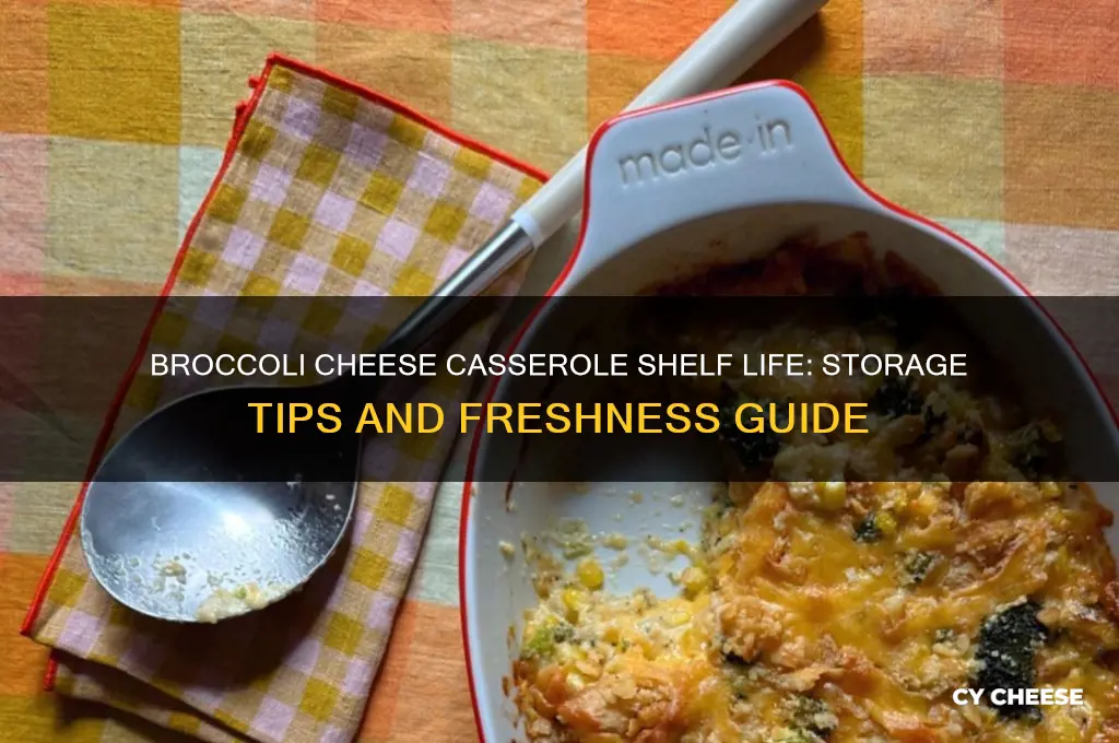 how long is broccoli cheese casserole good for