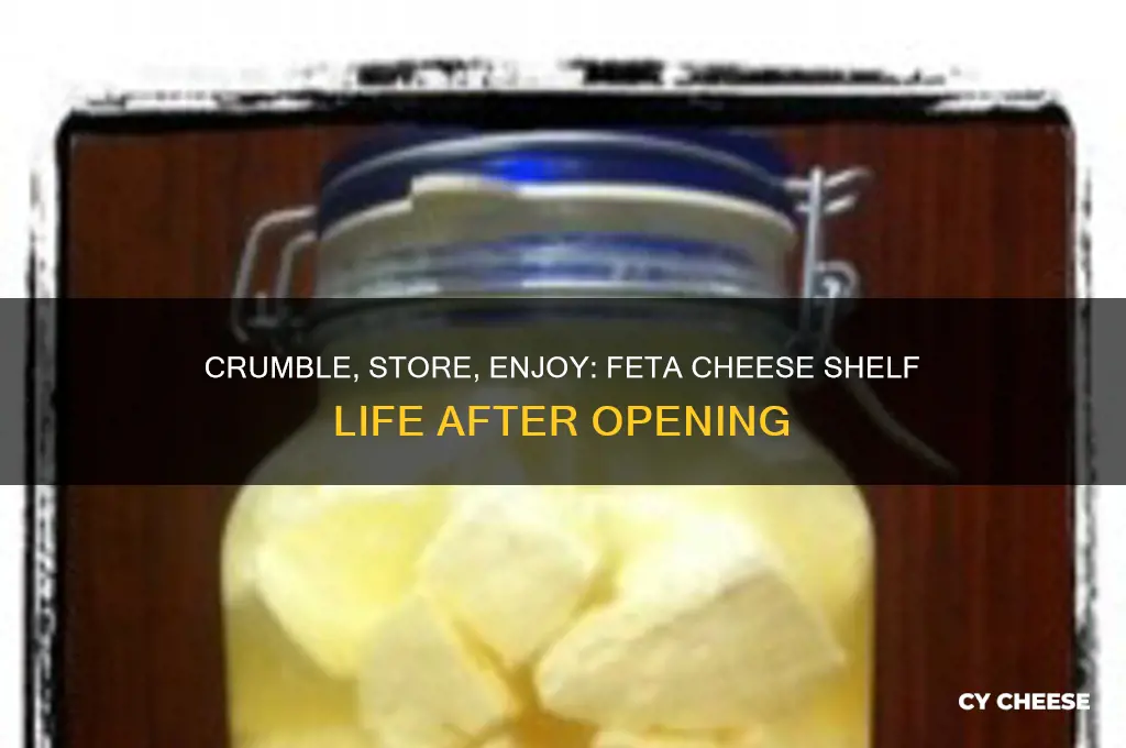 how long is crumbled feta cheese good for after opening