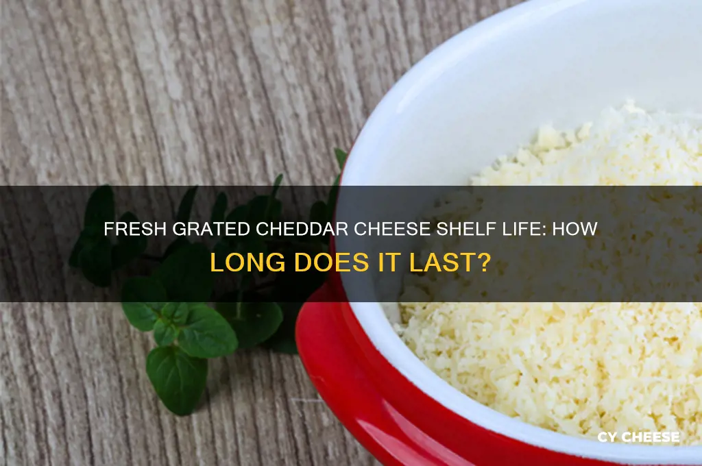 how long is fresh grated cheddar cheese good for