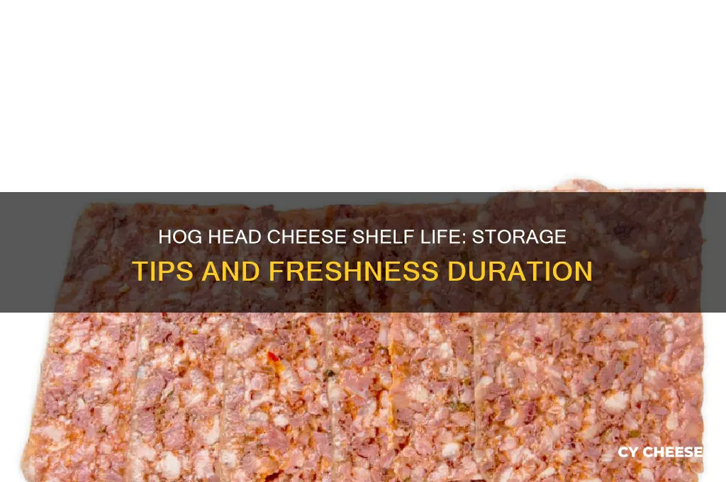how long is hog head cheese good for