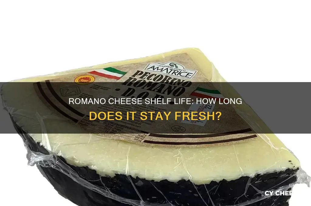 how long is romano cheese good for